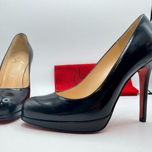 christian louboutin 36 New Simple Pump 120 Patent Calf Black With Box